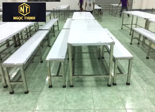 BỘ BÀN GHẾ ĂN CÔNG NGHIỆP INOX GIÁ TỐT